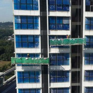 Gondola pemeliharaan bangunan baja galvanis untuk pembersihan jendela